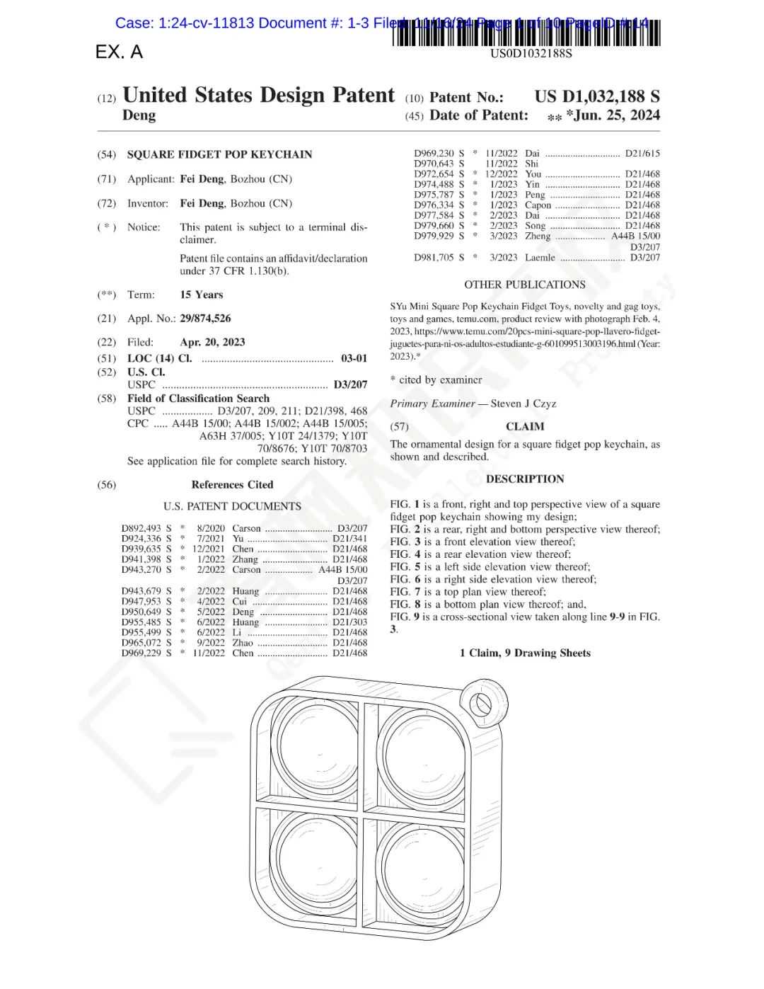 月销1k+的方形硅胶钥匙扣荣登选品黑名单!(按摩仪、RV保护器发起专利维权)
