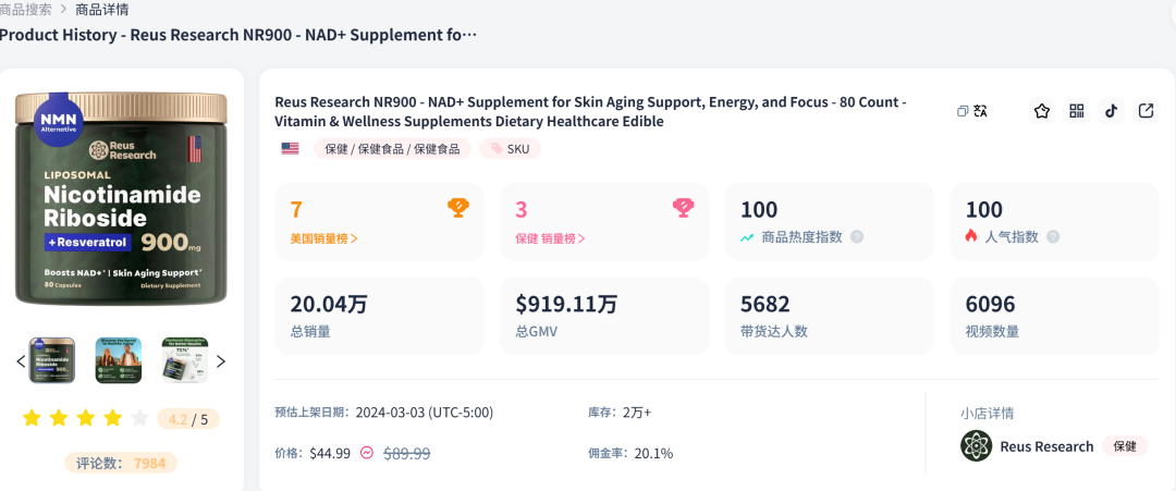 TikTok保健品市场强势吸金,小小胶囊一日狂销6627单!